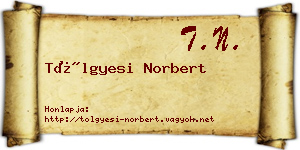 Tölgyesi Norbert névjegykártya
